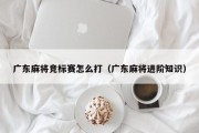 广东麻将竞标赛怎么打（广东麻将进阶知识）
