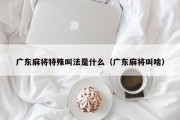 广东麻将特殊叫法是什么（广东麻将叫啥）