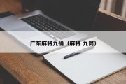 广东麻将九桶（麻将 九筒）