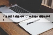 广东麻将白板是赖子（广东麻将白板是赖子吗）