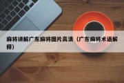 麻将讲解广东麻将图片高清（广东麻将术语解释）