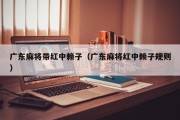广东麻将带红中赖子（广东麻将红中赖子规则）
