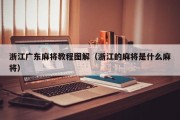 浙江广东麻将教程图解（浙江的麻将是什么麻将）